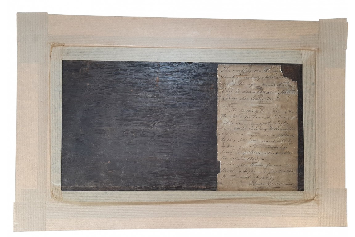 Le juge de village, feuille d'éventail vers 1700