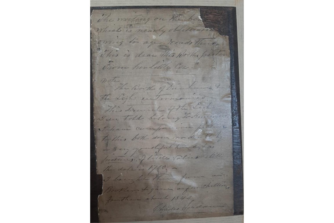 Le juge de village, feuille d'éventail vers 1700