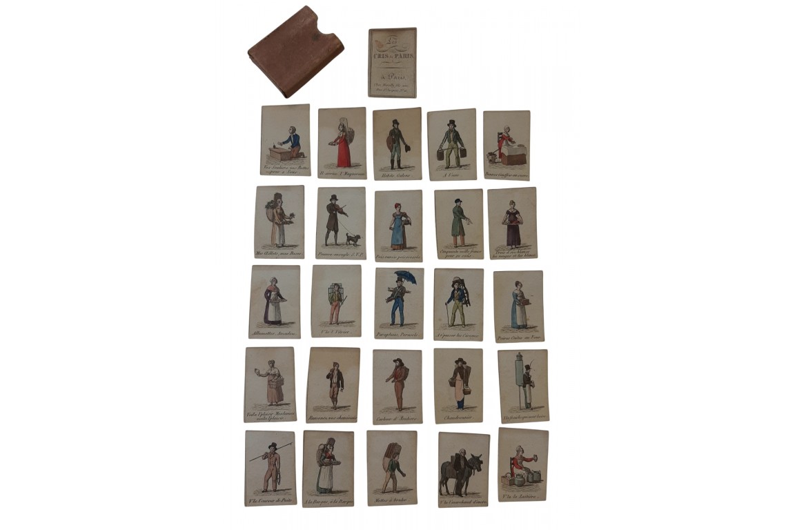 Les cris de Paris, cards miniatures by Marcilly circa 1825