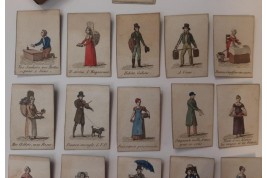 Les cris de Paris, cards miniatures by Marcilly circa 1825