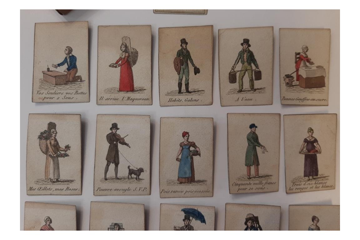 Les cris de Paris, cards miniatures by Marcilly circa 1825