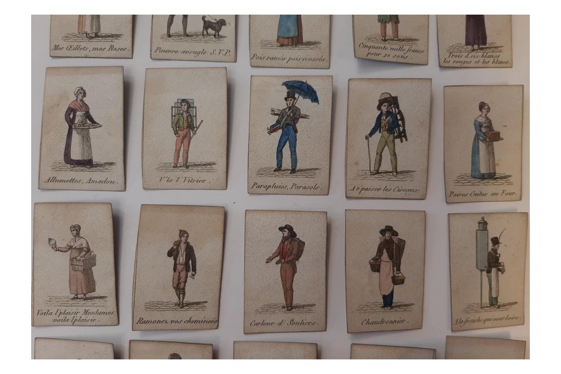 Les cris de Paris, cards miniatures by Marcilly circa 1825