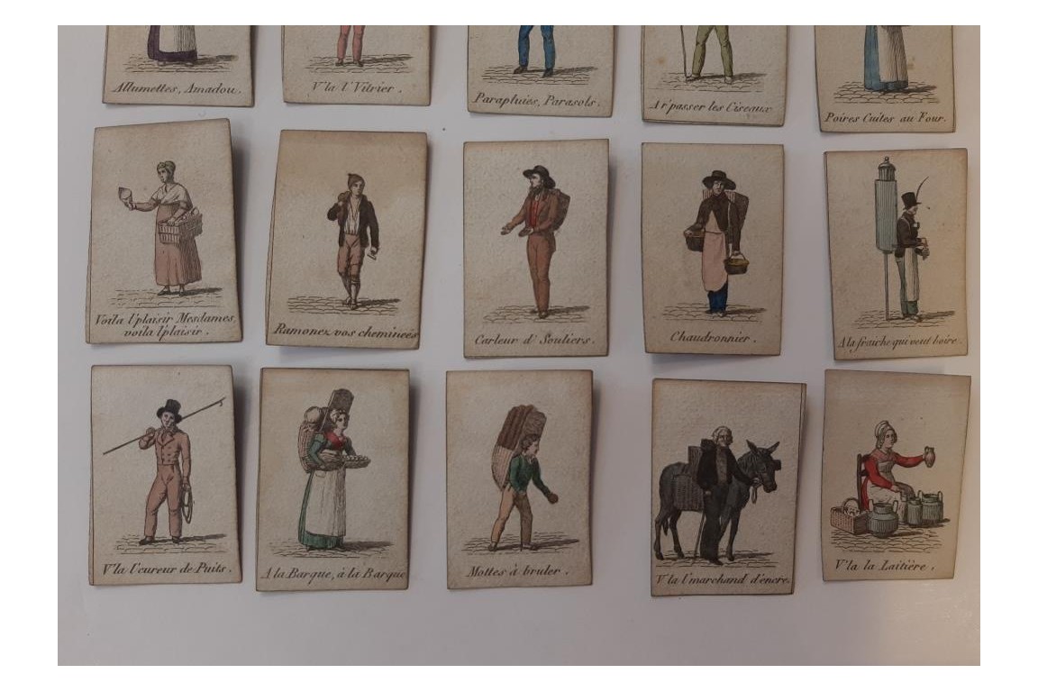 Les cris de Paris, cards miniatures by Marcilly circa 1825