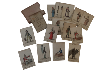 Les cris de Paris, cards miniatures by Marcilly circa 1825