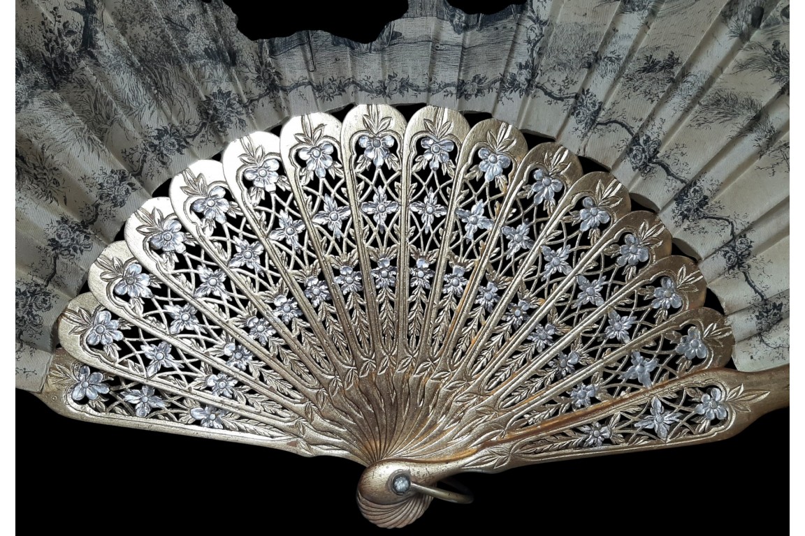 The teacher and the troublemaker, fan after Girardet circa 1860-1900