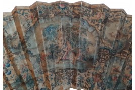 Chaudronnier, violoneux, montreur de boite optique... Les petits métiers, éventail vers 1760