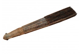 Boilermaker, fiddle, peepshowman... The street works, fan circa 1760