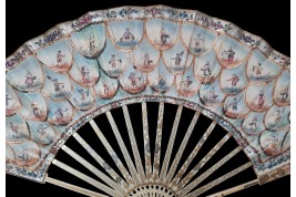 The peepshow trainer, the fan seller... fan of the cryes of Paris, circa 1770