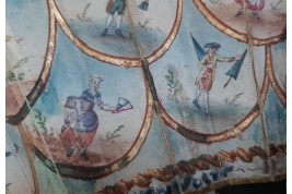 Le montreur de boite optique, la marchande d'éventails... Éventail des cris de Paris vers 1770