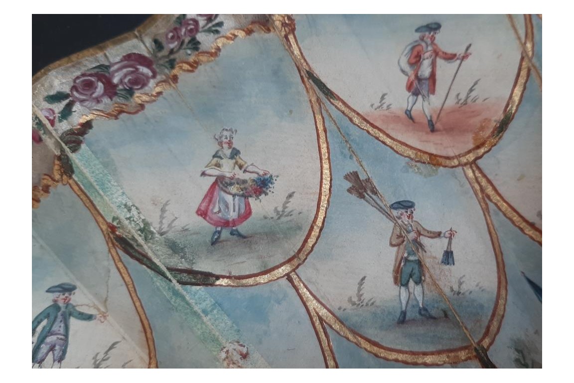 The peepshow trainer, the fan seller... fan of the cryes of Paris, circa 1770