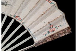 Le montreur de boite optique, la marchande d'éventails... Éventail des cris de Paris vers 1770