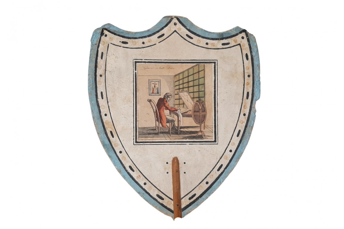 The engraver, fixed fan, circa 1813