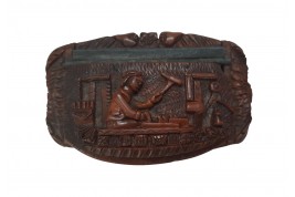 The carpenter, folk art snuffbox, early 19th century