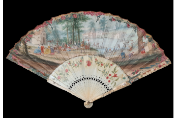 Le travail à la campagne, éventail vers 1730-40