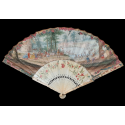 Work in the countryside, fan circa 1730–40