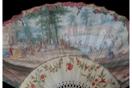 Le travail à la campagne, éventail vers 1730-40