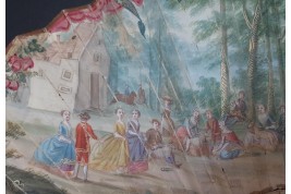 Le travail à la campagne, éventail vers 1730-40