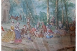Le travail à la campagne, éventail vers 1730-40