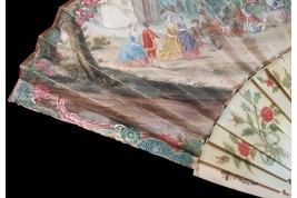 Le travail à la campagne, éventail vers 1730-40