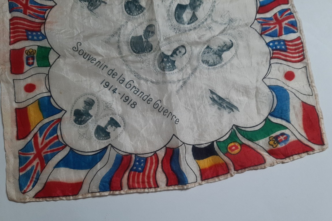 Souvenir de la Première Guerre Mondiale, mouchoir commémoratif
