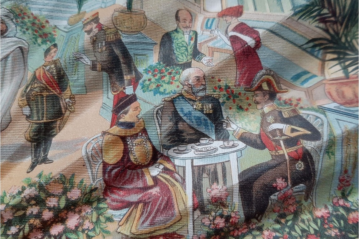 Les Grands se retrouvent au Grand Hotel Paris, éventail publicitaire