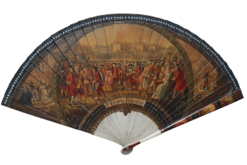 The first Fete de la Federation and Declaration of the Rights of Man, a late 19th-century fan