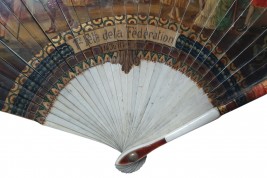 The first Fete de la Federation and Declaration of the Rights of Man, a late 19th-century fan