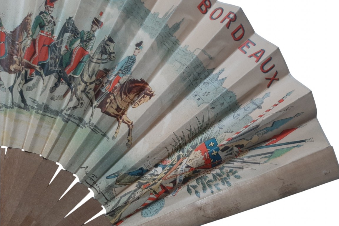 Le Carrousel de Bordeaux, éventail vers 1888