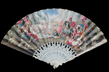 La bataille d'Arbélès, éventail vers 1710