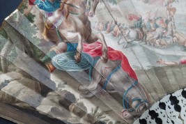 La bataille d'Arbélès, éventail vers 1700-1720