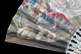 La bataille d'Arbélès, éventail vers 1700-1720