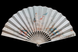 Souvenir of the Russian fleet’s visit to France, programm fan after Louise Abbéma, 1893