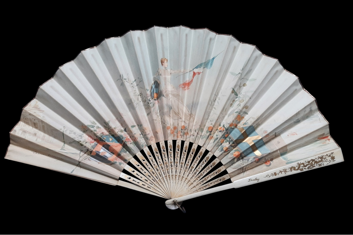 Souvenir of the Russian fleet’s visit to France, programm fan after Louise Abbéma, 1893