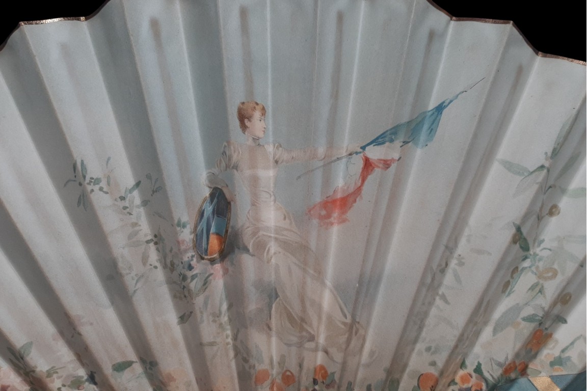 L'escadre russe en France, éventail souvenir d'après Louise Abbéma, 1893