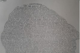 Testament et dernières paroles de Louis XVI, calligramme vers 1847-51