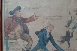 The abolition of the Irish Parliament in 1800–1801. Satirical engraving.