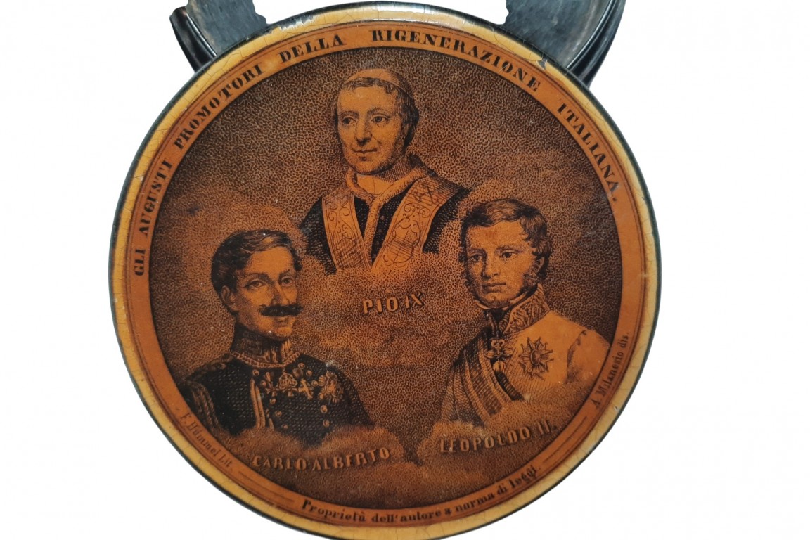 The leading figures of Italian unification, snuffbox circa 1848