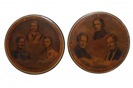 The leading figures of Italian unification, snuffbox circa 1848