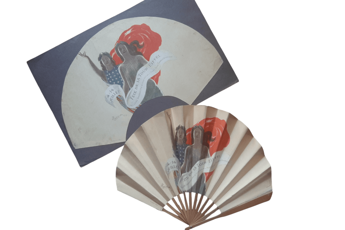 Eiffel Tower Festival in aid of the Sanatorium Villages, fan by Cappiello, 1924