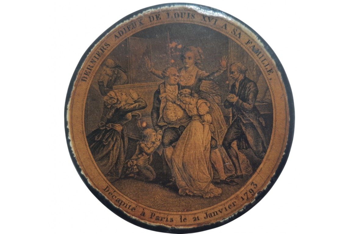 Les adieux de Louis XVI à sa famille en 1793, tabatière