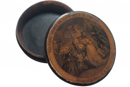 Les adieux de Louis XVI à sa famille en 1793, tabatière