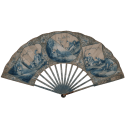 White & blue or West & East. fan circa 1770