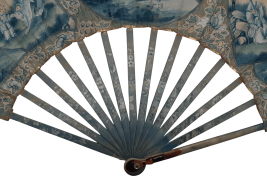 White & blue or West & East. fan circa 1770