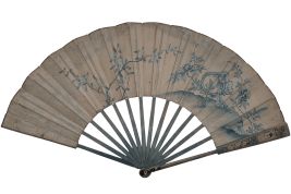 White & blue or West & East. fan circa 1770