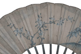 White & blue or West & East. fan circa 1770