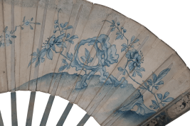 White & blue or West & East. fan circa 1770