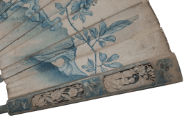 White & blue or West & East. fan circa 1770