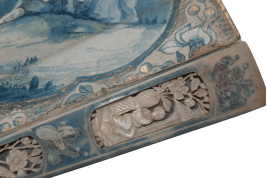 White & blue or West & East. fan circa 1770
