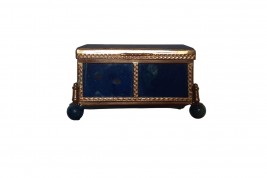 Blue agate box, Germany late 19 or early 20 century