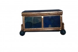 Blue agate box, Germany late 19 or early 20 century